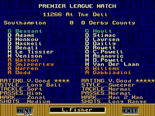 Premier Manager 97 online multiplayer - megadrive