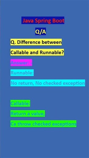 callable vs runnable java #Java​ #Multithreading​ #CallableVsRunnable​ #codewithbrajesh