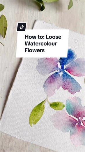 How to Paint Loose Watercolour Flowers Easily