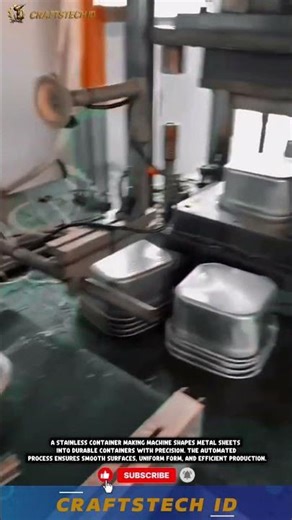 Stainless Steel Container Making Machine | Full Production Process #machine #factoryproducts