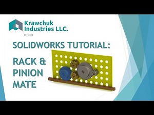 SolidWorks Mate Series: Rack Pinion Mate