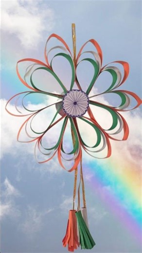 DIY Tricolour wall hanging craft #Shorts #youtube Shorts #trending .