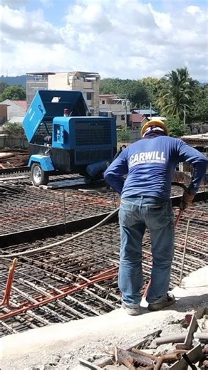 Cleaning of construction joing using air compressor. #construction #shorts