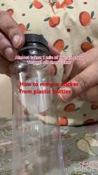 How to remove stickers from plastic bottles