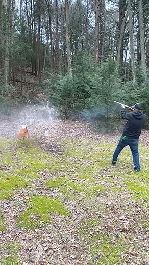 Pulling Both Triggers on my 12 Gauge Stoeger Coach Gun with 3" Shells. #Shorts