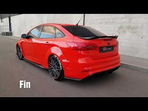 Race red Ford Focus ST sedan by @ss_tuning