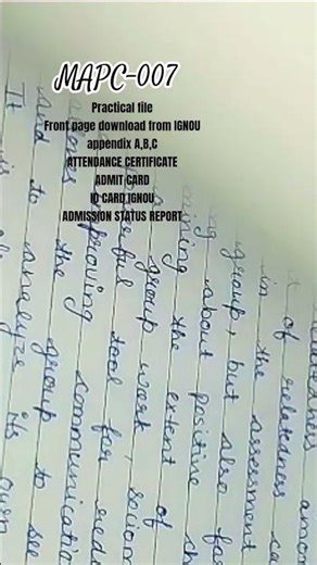 MAPC-007 #ignou#practical #2026short#helping #mapc007