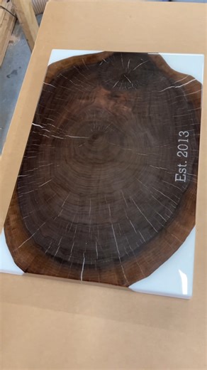 Walnut Cookie and Epoxy | Hess Carpentry & Woodwork LLC