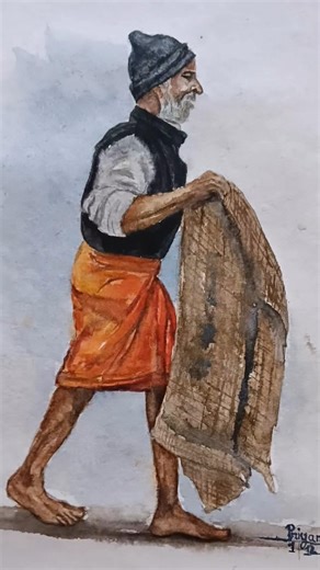 watercolor figure study 😊 #artistartwork #art #artist #watercolor #commission #handmadepaper