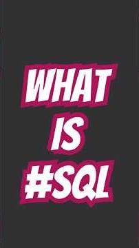 What is sql #sql