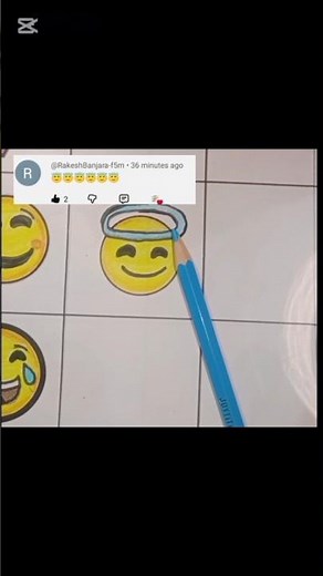 Emoji Drawing Challenge from a Comment! 😇 Easy Step-by-Step Art Tutorial! #art #drawing #painting