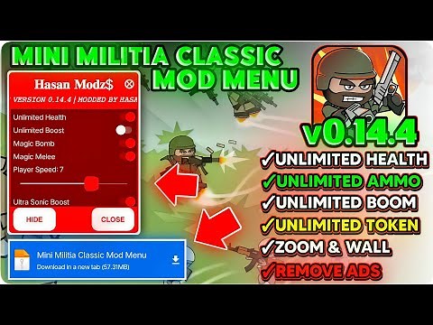Mini Militia Classic v0.14.4 Mod Menu | Best Hacks & Unlimited Features!
