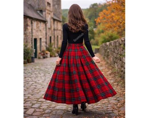 Handmade Tartan Maxi Skirt, Long Plaid Wool Skirt, Vintage Maxi Skirt, Women Skirt, Ladies Skirts, Wool Maxi Skirt, 60+ Scottish Tartans - Etsy