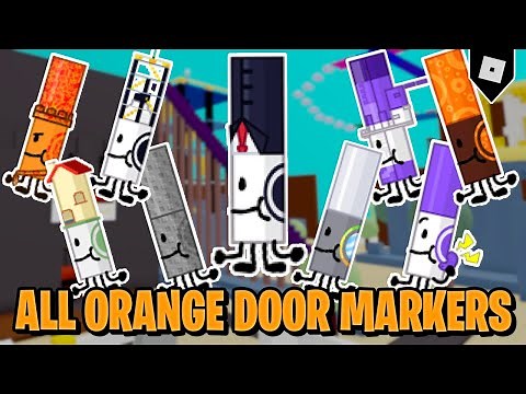 How to get ALL ORANGE DOOR MARKERS + BADGES in FIND THE MARKERS || Roblox