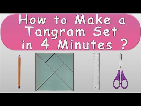 How to make a Tangram set in 4 minutes? (with optional subtitles)