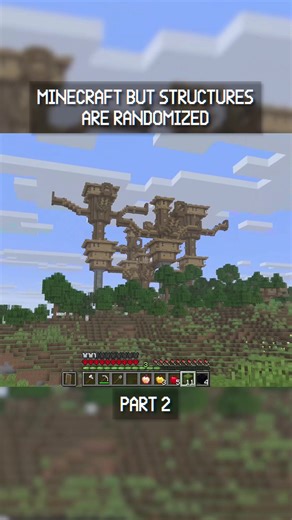Minecraft, But Structures Are Random! Part 2 #minecraft #wisp #mcyt #minecraftbut