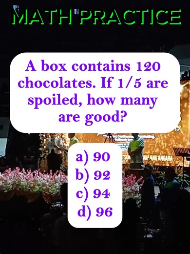 Calculating the Number of Good Chocolates: A Math Quiz