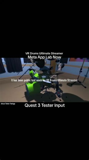 Meta Quest App Lab. Tester input. VR Drums Ultimate Streamer. Drum simulator.🎧 Everyone that's helping the launch on Meta.com is great help. Seeing people play it has been great. #metaquest #metaquest3 #quest2 #quest2vr #quest3games #vr