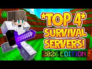 TOP 4 SURVIVAL SERVERS *2026* | Best Minecraft Survival SMP | 1.8/1.19/1.20+ JAVA & BEDROCK SERVER