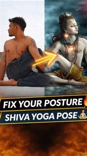 Fix Your Spine Naturally 🔥 Shiva Inspired Yoga Pose | Posture Correction Exercise#posture
