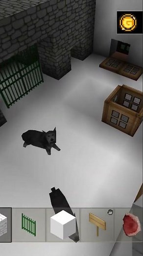 Angry Indian wolves in mini Block craft game zoo