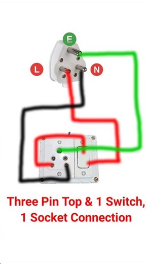 3 pin top, Socket Connection #electrical #shorts #board_wiring #automobile #sockets #viralvideo