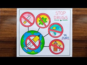 Anti Drugs Day Poster Drawing / Say No To Drugs Poster /International Day Against Drug Abuse Drawing