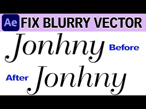 How to Fix Blurry Vector File - Adobe After Effects Tutorial