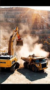 Giant Machines in Action! 🚧 Epic Open-Pit Mining Operation