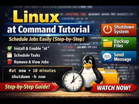 Linux at command, job scheduling, Linux tutorial, automation