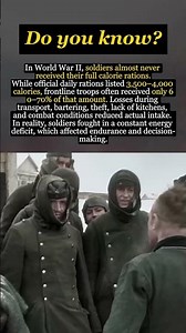 How Many Calories Soldiers Really Received | WW2 Fact