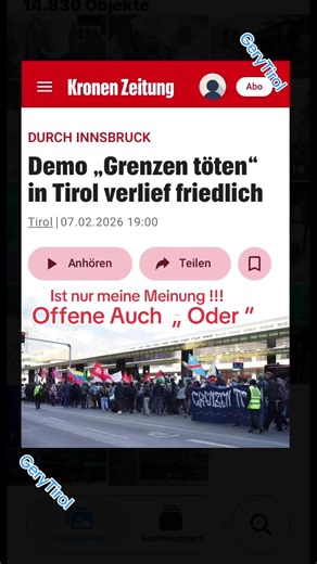 INNSBRUCK Demo „Grenzen töten