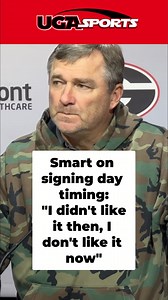 Kirby Smart talks signing day timing: “I didn’t like it then, I don’t like it now” #GeorgiaFootball #UGA #UGAFootball #Dawgs #GoDawgs #GeorgiaBulldogs | Georgia Bulldogs