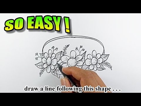 How to draw a flower crown | Easy Drawings