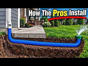 How to Run a Downspout Through a Concrete Slab - 3 Examples - Done The Right Way