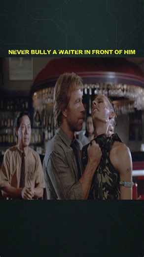Never bully a waiter in front of Chuck Norris. Delta Force 2_The Colombian Connection 1990