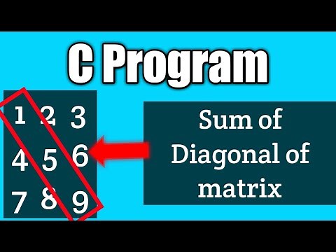 Write a c program to find the sum of the diagonal of a square matrix vision academy