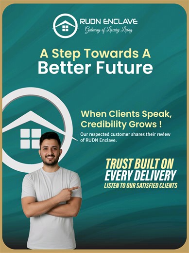 When Clients Speak, Credibility Grows ! Our respected customer shares their review of RUDN Enclave. A Journey marked by Trust, Progress, and Satisfaction !! #RudnEnclave #RawalpindiRingRoad #PossessionDelivered #RingRoad #Eastwestsector
