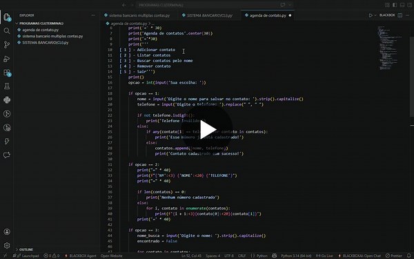 #python #backenddevelopment #softwareengineering #programação #estudantedeti #desenvolvedor #tech #python #backenddevelopment #softwareengineering #programming #computerscience #tech #learningjourney | Gustavo Barbosa