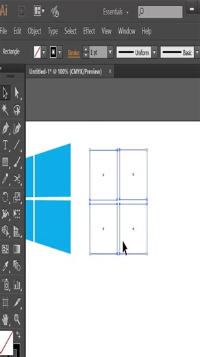 How to Make Windows Logo in Adobe Illustrator | Easy Vector Tutorial #Shorts| Hurram Graphics|