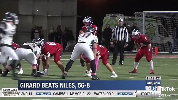 Girard Dominates Niles McKinley in High School Football