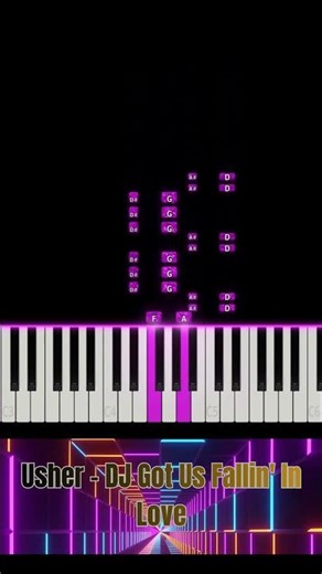 Usher - DJ Got Us Fallin' In Love (intro) Easy Piano Tutorial