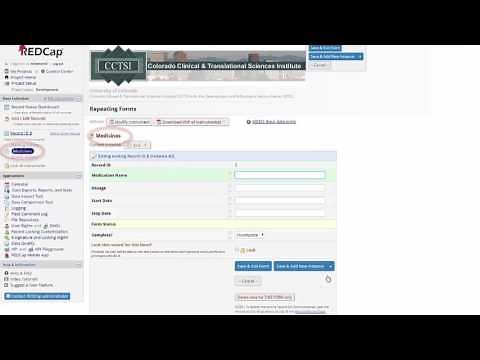 REDCap--Repeating Forms