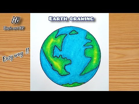 diagram/ Earth drawing 🌎How to draw Earth