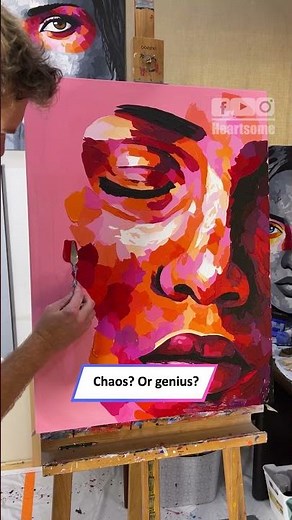 Mesmerizing Semi-Abstract Portrait Painting | Acrylic Art Masterclass|| Heartsome 💖