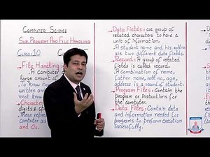 Class 10 - Computer Studies - Chapter 5 - Lecture 5 Introduction To File Handling - Allied Schools