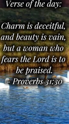 Proverbs 31:30 - Verse of the day: Day 38 #verseoftheday #proverbs #lord #praise #charm #amen #god