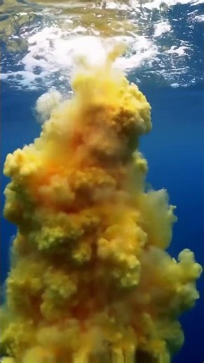 Underwater Yellow Dye Explosion