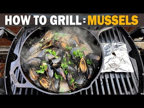 GRILLED MUSSELS with White Wine Sauce | How To Grill Mussels on a Weber Q Grill