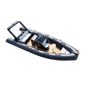 [Hot Item] Luxury 6.8 Meter 4 Stroke Outboard Engine Boat Rib 680 Hypalon Fabric Inflatable Fishing Rowing Speed Boat with Sunbed